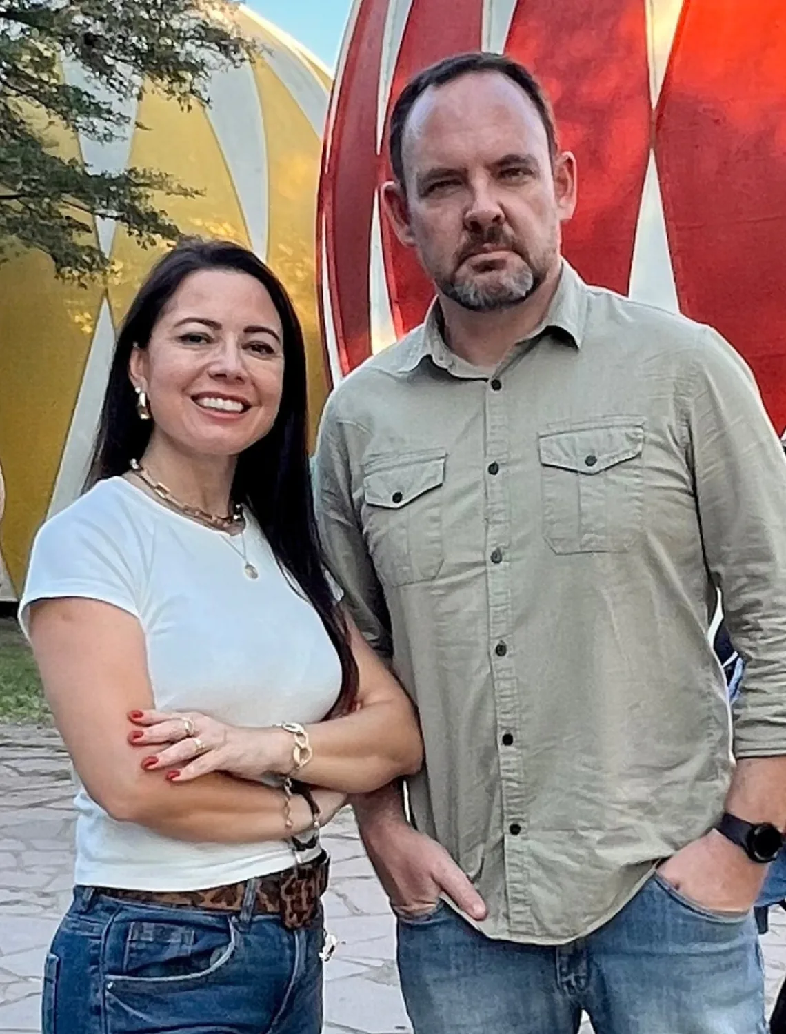 Zenaide Peres e Gustavo Bonato juntos